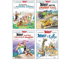 BOOKS4PEOPLE Asterix Series 8 Collection 4 Books Set (Book 36-39) (Asterix And The Missing Scroll, Asterix And The Chariot Race, Asterix And Th