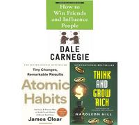 BOOKS4PEOPLE Atomic Habits, How To Win Friends And Influence People, Think And Grow Rich 3 Books Collection Set