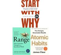BOOKS4PEOPLE Atomic Habits, Range, Start With Why 3 Books Collection Set