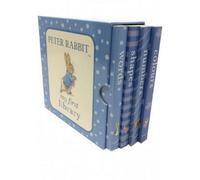BOOKS4PEOPLE Beatrix Potter Peter Rabbit - My First Library 4 Board Book Collection Set Numbers Shapes Words Co..