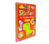 BOOKS4PEOPLE Big Stickers For Toddler Hands (Set Of 4 Activity Books) (Animals, Dinosaurs, First Words, Things That Go)