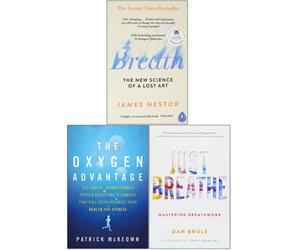 BOOKS4PEOPLE Breath, The Oxygen Advantage, Just Breathe 3 Books Collection Set