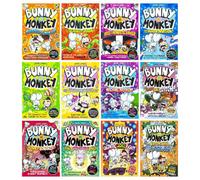 BOOKS4PEOPLE Bunny Vs Monkey 12 Books Collection Set By Jamie Smart (Bunny Vs Monkey, Supersonic Aye-Aye, The Human Invasion, Rise Of The Mania