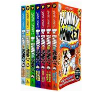 BOOKS4PEOPLE Bunny Vs Monkey 7 Books Collection Set By Jamie Smart (Bunny Vs Monkey, Supersonic Aye-Aye, The Human Invasion, Rise Of The Maniac