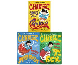 BOOKS4PEOPLE Charlie Changes Into A Chicken Series 3 Books Collection By Sam Copeland (Charlie Turns Into A T-Rex, Charlie Changes Into A Chick