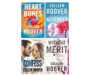 BOOKS4PEOPLE Colleen Hoover Collection 4 Books Set (Heart Bones, November 9, Without Merit, Confess)