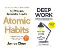 BOOKS4PEOPLE Deep Work Atomic Habits 2 Books Collection Set By James Clear & Cal Newport