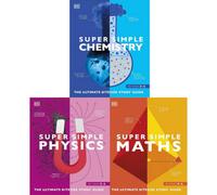 BOOKS4PEOPLE Dk Super Simple Study Guide Series 3 Books Collection Set Maths, Chemistry, Physics