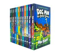 BOOKS4PEOPLE Dog Man Series 1-12 Books Collection Set By Dav Pilkey (Dog Man, Unleashed, Tale Of Two Kitties, Dog Man And Cat Kid, Lord Of The