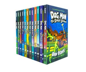 BOOKS4PEOPLE Dog Man Series 1-12 Books Collection Set By Dav Pilkey (Dog Man, Unleashed, Tale Of Two Kitties, Dog Man And Cat Kid, Lord Of The