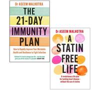 BOOKS4PEOPLE Dr Aseem Malhotra Collection 2 Books Set (The 21-Day Immunity Plan, A Statin-Free Life)