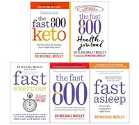 BOOKS4PEOPLE Dr Michael Mosley 5 Books Collection Set (Fast Exercise, Fast 800, Fast 800 Health Journal, Fast 800 Keto, Fast Asleep)