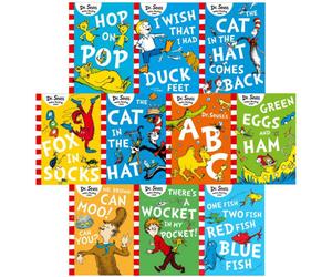 BOOKS4PEOPLE Dr Seuss Childrens Book Collection 10 Books Set Abc, Fox In Socks, The Cat In The Hat And More