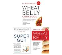 BOOKS4PEOPLE Dr William Davis 3-Book Collection Set: Super Gut, Wheat Belly & Wheat Belly Cookbook