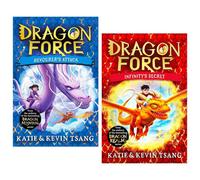 BOOKS4PEOPLE Dragon Force Series 2 Books Collection Set (Infinity's Secret & Devourer's Attack) By Katie & Kevin Tsang