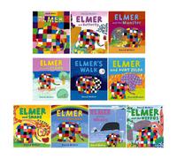 BOOKS4PEOPLE Elmer The Elephant 10 Book Collection Set - Children's Illustrated Picture Flats (Elmer, Elmer And Butterfly, Elmer And The Monste