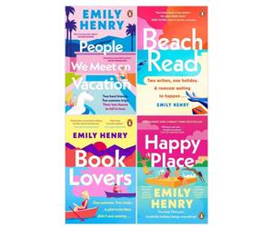 BOOKS4PEOPLE Emily Henry Collection 4 Books Set (Book Lovers, Beach Read, People We Meet On Vacation And Happy Place)
