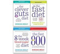 BOOKS4PEOPLE Fast Diet, 8-W lood Sugar Diet, Clever Guts Diet, Fast 800 4 Books Collection Set
