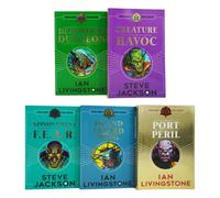 BOOKS4PEOPLE Fighting Fantasy Rpg 5 Books Collection Set (6-10) Deathtrap Dungeon & Classic Adventure Gamebooks Collection