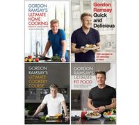 BOOKS4PEOPLE Gordon Ramsay Collection 4 Books Set (Ultimate Home Cooking, Quick And Delicious, Ultimate Cookery Course, Ultimate Fit Food)