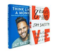 BOOKS4PEOPLE Jay Shetty Collection 2 Books Set (8 Rules Of Love Hardcover, Think Like A Monk)