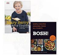 BOOKS4PEOPLE Mary Berry Cookery Course And Bosh: Simple Recipes Hardcover 2 Books Collection Set