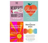 BOOKS4PEOPLE Menopause Manifesto, Cracking The Menopause, The Menopause Brain And The Happy Menopause 4 Books Collection Set