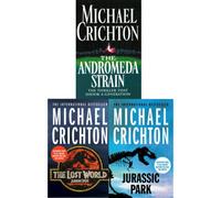 BOOKS4PEOPLE Michael Crichton Lost World, Jurassic Park, The Andromeda Strain 3 Books Collection Set