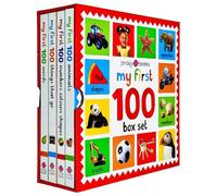 BOOKS4PEOPLE My First 100 Board Book Box Set (4 Books): First 100 Words / Numbers Colors Shapes / First 100 Animals / First 100 Things That Go