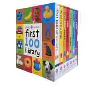 BOOKS4PEOPLE Priddy First 100 Library Collection 7 Books Box Set (First Farm Words, First 100 Animals, Numbers, Colours, Shapes, First 100 Numb