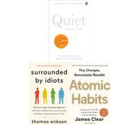 BOOKS4PEOPLE Quiet, Atomic Habits, Surrounded By Idiots 3 Books Collection Set