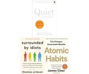 BOOKS4PEOPLE Quiet, Atomic Habits, Surrounded By Idiots 3 Books Collection Set