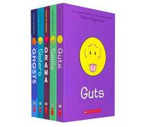 BOOKS4PEOPLE Raina Telgemeier Collection 5 Books Set - Smile, Drama, Sisters, Ghosts, Guts
