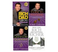 BOOKS4PEOPLE Robert T. Kiyosaki 4 Books Collection Set (Rich Dad Poor Dad, Cashflow Quadrant, Guide To Investing, Why The Rich Are Getting Rich