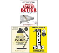 BOOKS4PEOPLE Smarter Faster Better, Deep Work, The One Thing 3 Books Collection Set