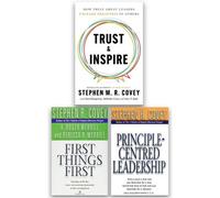 BOOKS4PEOPLE Stephen M. R. Covey 3 Books Collection Set (Trust And Inspire, First Things First And Principle Centered Leadership)