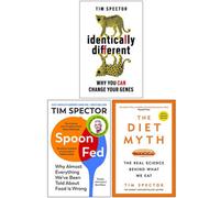 BOOKS4PEOPLE Tim Spector Collection 3 Books Set (Identically Different, Spoon-Fed, The Diet Myth)