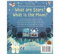 BOOKS4PEOPLE Usborne Lift The Flap What Are Stars And What Is The Moon 2 Book Set Pack