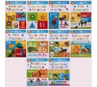 BOOKS4PEOPLE Wipe Clean Ready Set Learn 10 Early Learning Books Set Collection - Phonics, Alphabets, Numbers, Letters, Words, Colours, Shapes