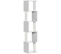 Bookshelf 5-Tier Light Grey Particle Board 33x28x161cm Eco Freestanding Bookcase