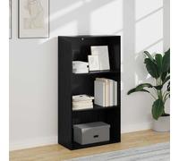 Bookshelf 60x30x114cm Black Oak Engineered Wood 4-Shelf Slim Modern Freestanding