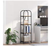 Bookshelf Artisan Oak 40x30x146cm Engineered Wood 5-Shelf Black Leg Modern Stand