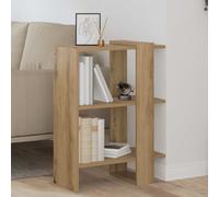 Bookshelf Artisan Oak 52x25x71.5cm Engineered Wood 2-Shelf Freestanding ModernXL