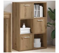 Bookshelf Artisan Oak 60.5x30x90 cm Engineered Wood Compact Storage Unit Shelf.