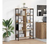 Bookshelf Artisan Oak 82x32x144.5cm Engineered Wood 8-Shelf Industrial Compact.