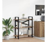 Bookshelf Artisan Oak Engineered Wood 100x33.5x102cm 5-Shelf Industrial Storage