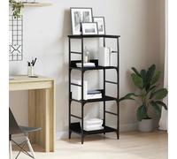 vidaXL Bookshelf Black Oak 50 x 33 x 117.5 cm Engineered Wood