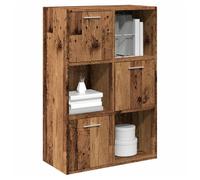 Bookshelf Black Oak 60.5x30x90cm Engineered Wood Compact Storage Shelving Unit