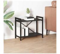 Bookshelf Black Oak 60x30x50cm Engineered Wood Tiered Industrial Shelf Unit