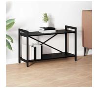 Bookshelf Black Oak 80x30cm Engineered Wood Tiered Industrial Freestanding Frame